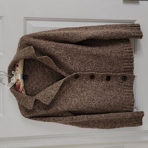 Cozy Brown Knit Sweater, Classy, Dark Academia